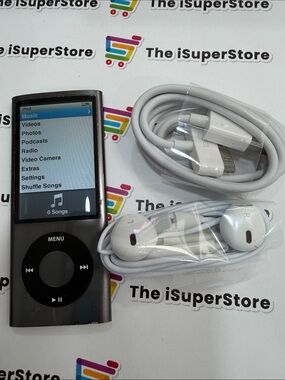 Apple iPod Nano 5th Generation 8GB Black (Model A1320) Bundle